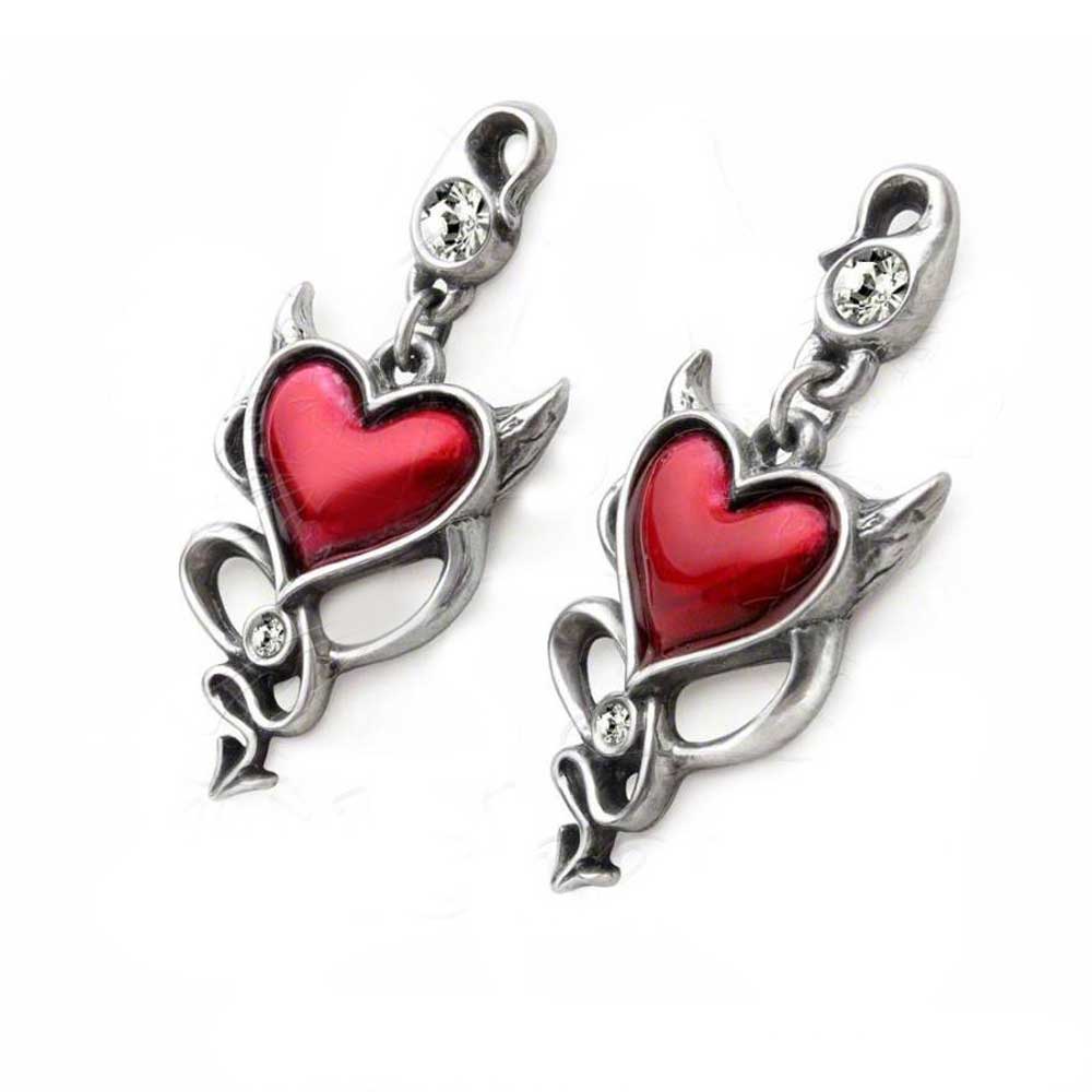 Alchemy - DEVIL HEART Boucles d'oreilles - Couleur argent